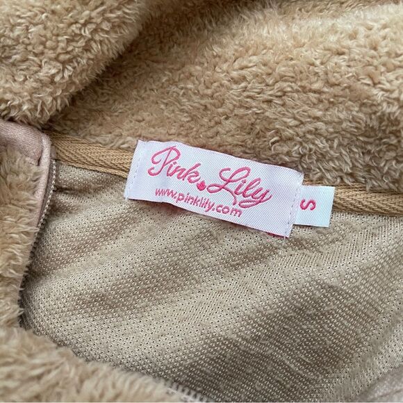 Pink Lily Tan Quarter Zip Sweater - Picture 8 of 9